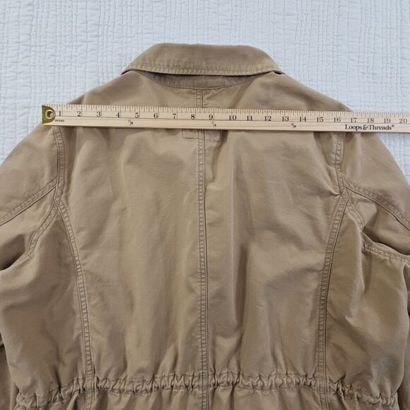 Gap Utility Chore Jacket Men's XXL Safari Khaki Elastic Y2K 4 Pockets EUC - Picture 11 of 16